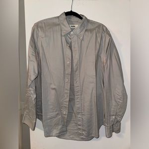 Buck Mason Large Button Down Shirt - Solid Gray